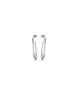 UNOde50 Orbit Silver-Plated Oval Hoop Earrings