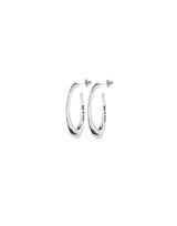 UNOde50 Orbit Silver-Plated Oval Hoop Earrings