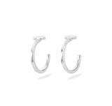 UNOde50 Its Electrifying Silver-Plated Hoop Earrings