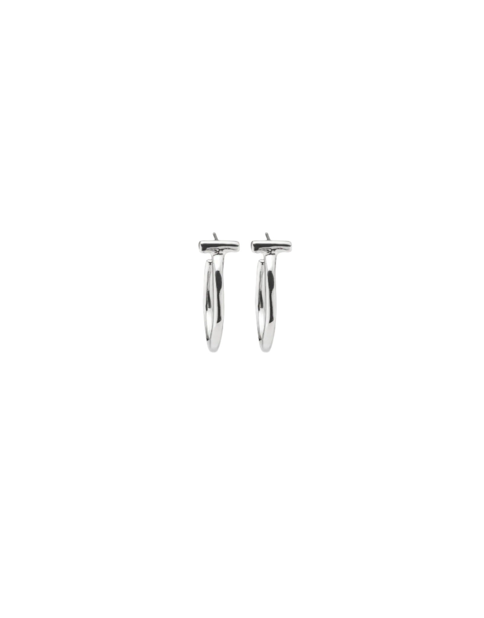 UNOde50 Its Electrifying Silver-Plated Hoop Earrings