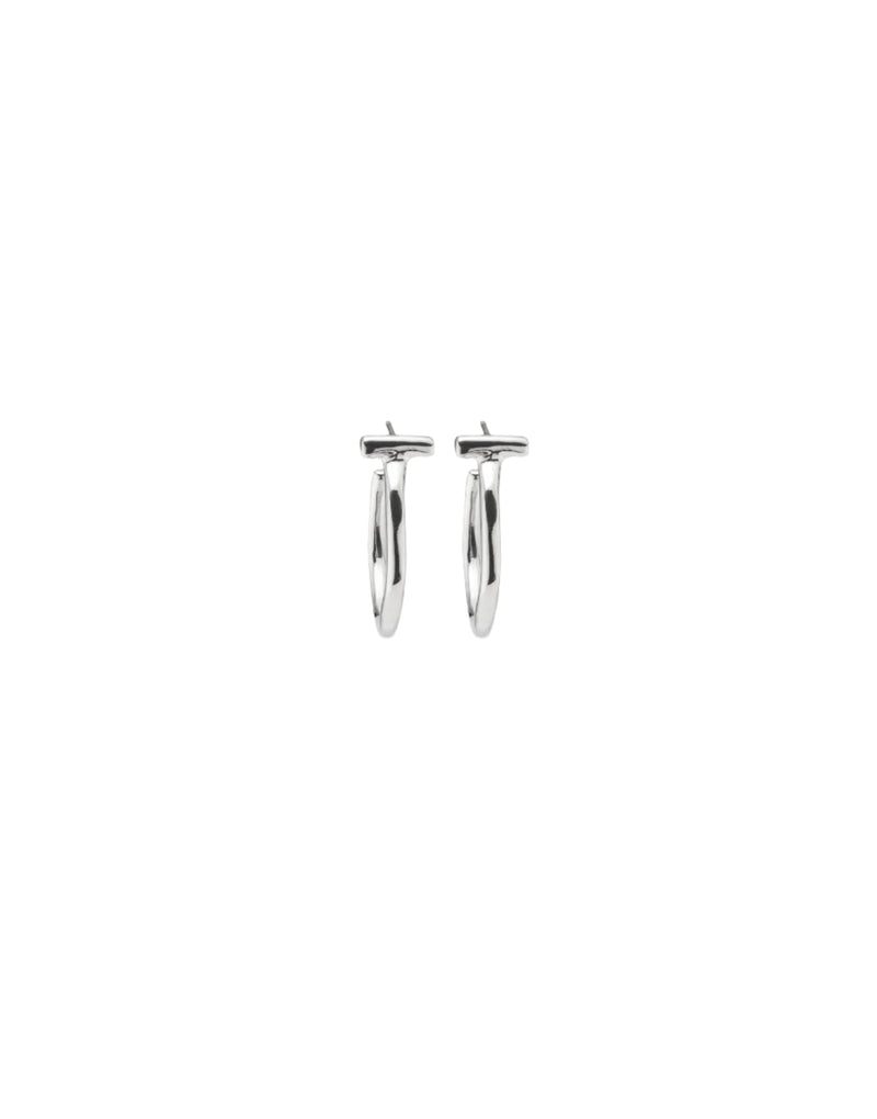 UNOde50 Its Electrifying Silver-Plated Hoop Earrings