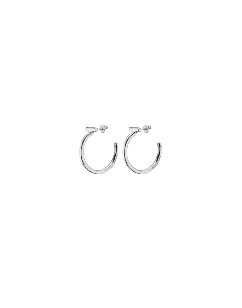 UNOde50 Its Electrifying Silver-Plated Hoop Earrings