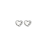 UNOde50 Emotions Silver-Plated Medium Heart Shaped Earrings