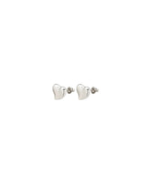 UNOde50 Emotions Silver-Plated Medium Heart Shaped Earrings