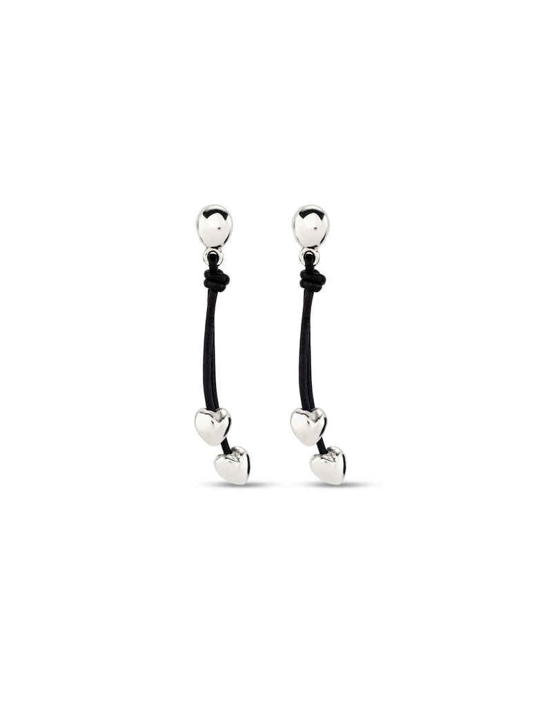 UNOde50 Beloved Two Small Hearts Earrings