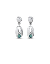 UNOde50 Thankful Green Crystal Drop Earrings