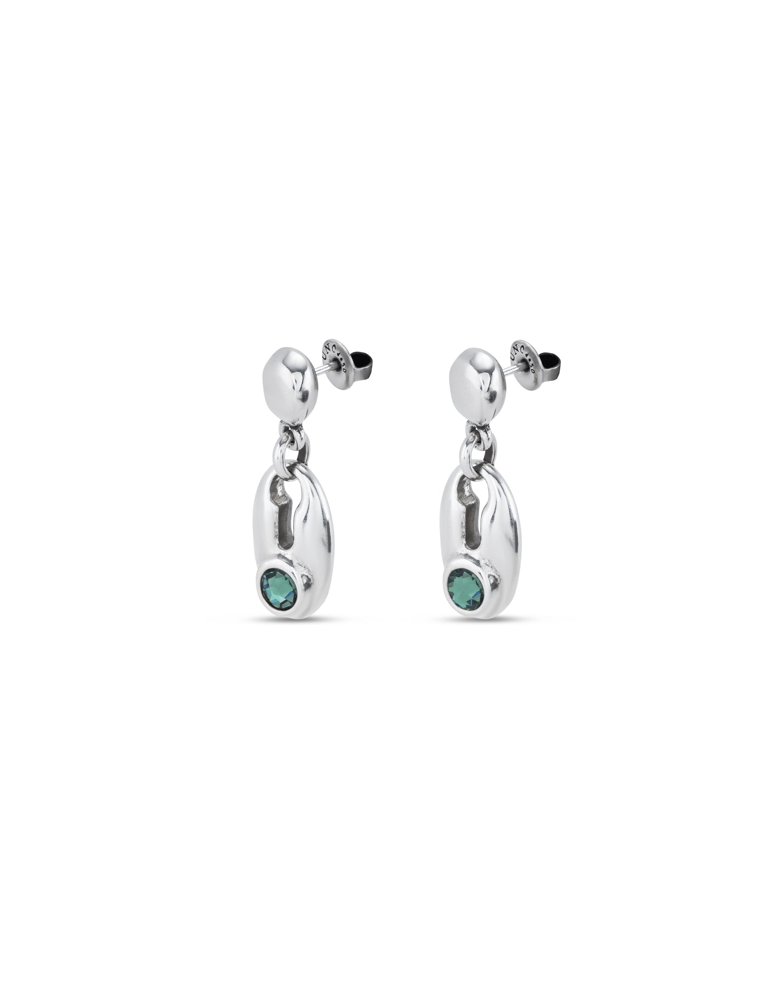 UNOde50 Thankful Green Crystal Drop Earrings