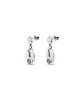 UNOde50 Thankful Green Crystal Drop Earrings