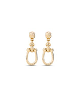 UNOde50 Youthful Gold-Plated Medium Sized Link Drop Earrings