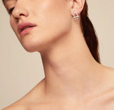 UNOde50 Youthful Silver-Plated Oval Link Drop Earrings