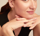 UNOde50 Youthful Gold-Plated Oval Link Drop Earrings
