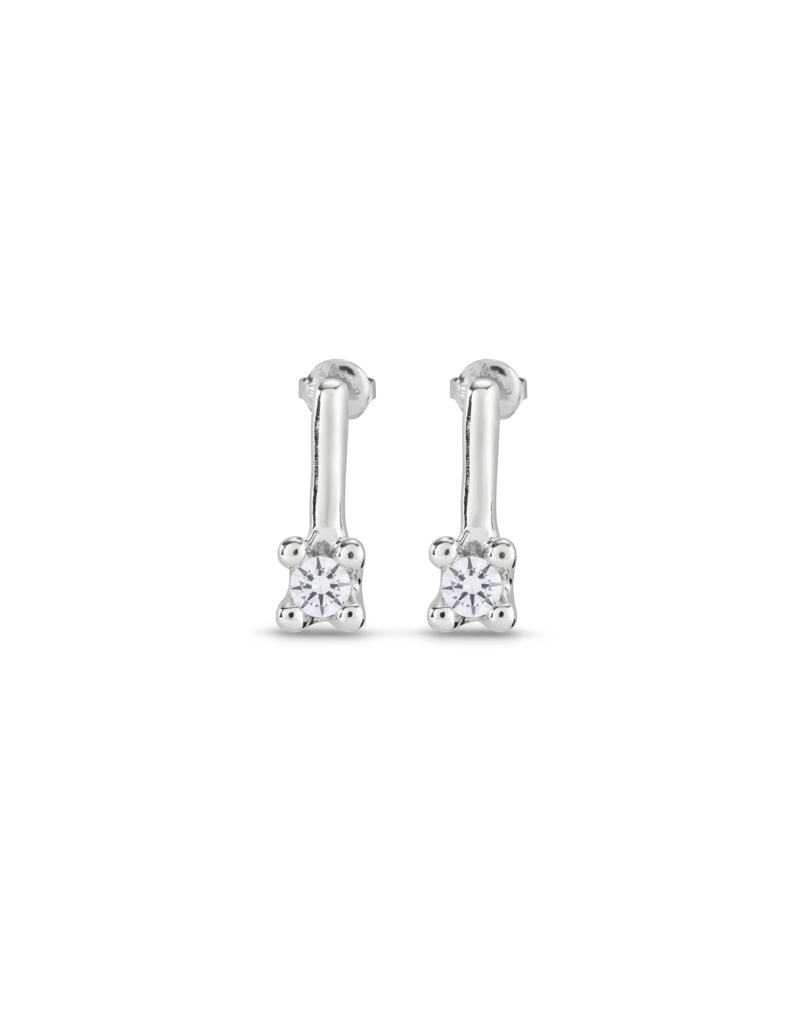 UNOde50 Spiritual White Cubic Zirconia Drop Earrings