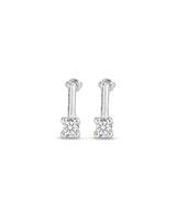 UNOde50 Spiritual White Cubic Zirconia Drop Earrings