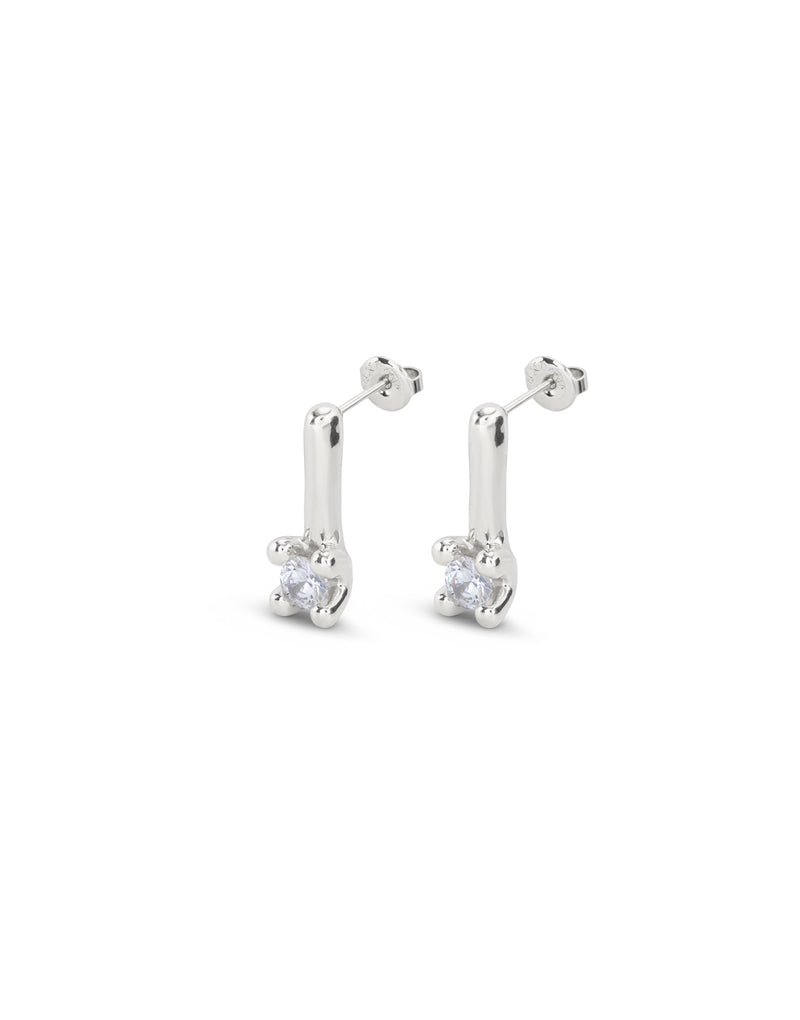 UNOde50 Spiritual White Cubic Zirconia Drop Earrings