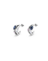 UNOde50 Vital Silver-Plated Multicolor Crystal Hoop Earrings