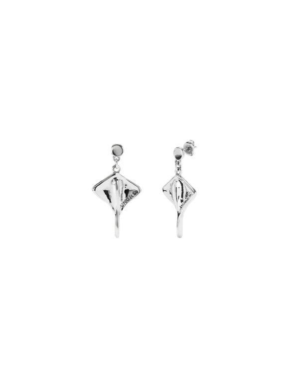 UNOde50 Ser Majestuosa Silver-Plated Manta Ray-Shaped Earrings