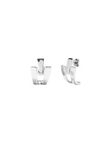 UNOde50 Ser Original Silver-Plated Triple-Curve Stud Earrings