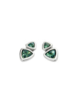 UNOde50 Ser Camaleónica Drop Earrings With Two Green Crystals