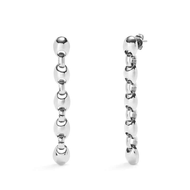 UNOde50 Ser Intrepida Silver-Plated Bead Link Earrings