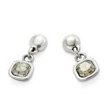 UNOde50 Ser Expresiva Silver-Plated Crystal Bead Drop Earrings