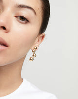 UNOde50 Ser Intrepida Gold-Plated Four Bubble Bead Earrings