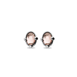 UNOde50 Ser Deslumbrante Oval Pink Crystal Stud Earrings