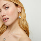 UNOde50 Ser Majestuosa Silver-Plated Manta Ray-Shaped Drop Earrings