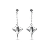 UNOde50 Ser Majestuosa Silver-Plated Manta Ray-Shaped Drop Earrings
