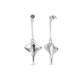 UNOde50 Ser Majestuosa Silver-Plated Manta Ray-Shaped Drop Earrings