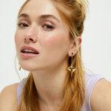 UNOde50 Ser Majestuosa Gold-Plated Manta Ray-Shaped Drop Earrings