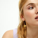 UNOde50 Ser Majestuosa Gold-Plated Manta Ray-Shaped Drop Earrings