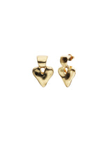 UNOde50 Gold-Plated Heart Shaped Stud Earrings