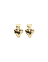 UNOde50 Gold-Plated Heart Shaped Stud Earrings