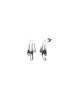 UNOde50 Sterling Silver Elongated Organic Shape Earrings