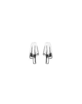 UNOde50 Sterling Silver Elongated Organic Shape Earrings