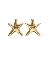 UNOde50 Large Starfish Gold-Plated Stud Earrings