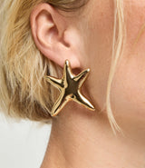 UNOde50 Large Starfish Gold-Plated Stud Earrings