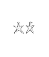 UNOde50 Medium Starfish Silver-Plated Stud Earrings