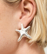 UNOde50 Medium Starfish Silver-Plated Stud Earrings