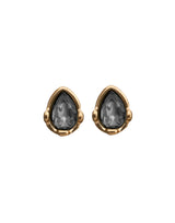 UNOde50 Presagio Gold-Tone Gray Crystal Stud Earrings