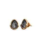 UNOde50 Presagio Gold-Tone Gray Crystal Stud Earrings