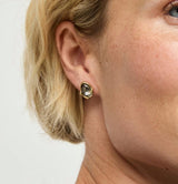 UNOde50 Presagio Gold-Tone Gray Crystal Stud Earrings