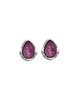 UNOde50 Presagio Silver-Tone Pink Crystal Stud Earrings