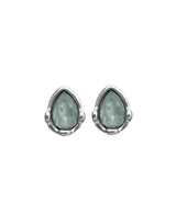 UNOde50 Presagio Silver-Tone Green Crystal Stud Earrings