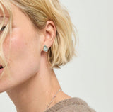 UNOde50 Presagio Silver-Tone Green Crystal Stud Earrings