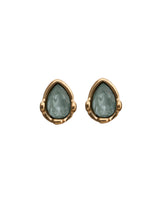 UNOde50 Presagio Gold-Tone Green Crystal Stud Earrings
