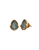UNOde50 Presagio Gold-Tone Green Crystal Stud Earrings