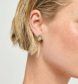 UNOde50 Presagio Gold-Tone Green Crystal Stud Earrings