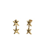 UNOde50 Long Double Starfish Gold-Plated Earrings