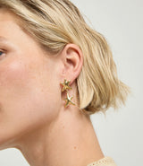 UNOde50 Long Double Starfish Gold-Plated Earrings